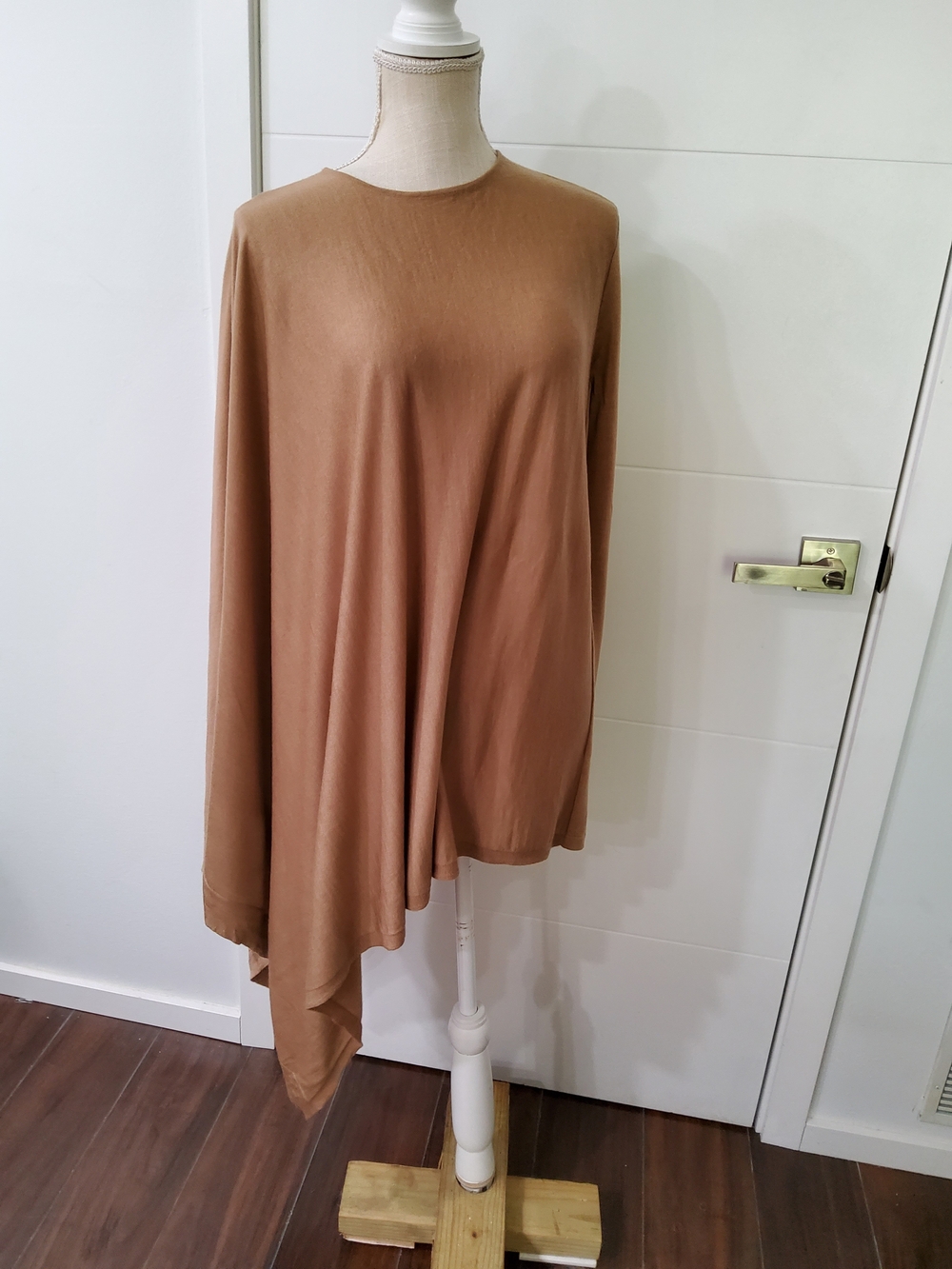 COS 100% wool Camel Asymmetric Cowl Sweater - Picture 3 of 8